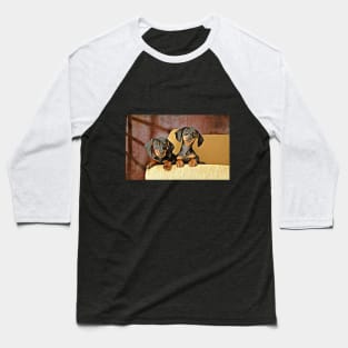 Two's Company Dachshund's Baseball T-Shirt